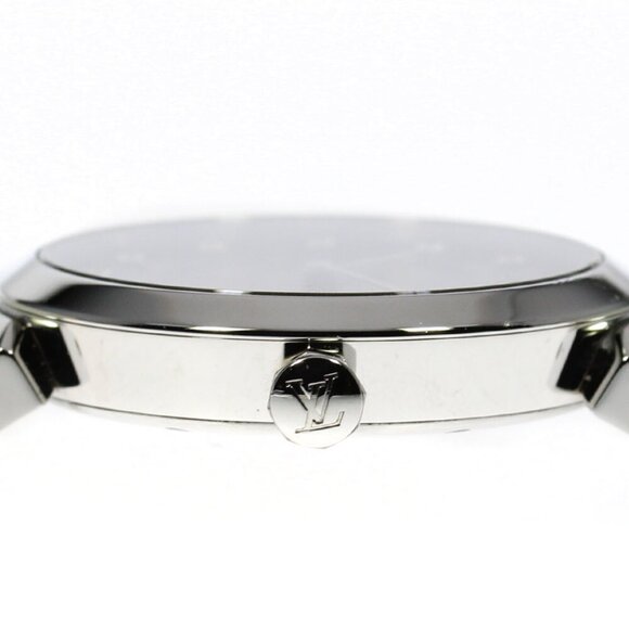 LOUIS VUITTON Tambour Slim MM QA144Z 11P diamond black Dial Quartz Ladies - Picture 10 of 13